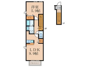 プラティ－クＢ棟の物件間取画像